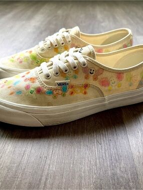 VANS Sandy Liang x Authentic 44 DX Scribble White Skate Shoes Men’s 10.5